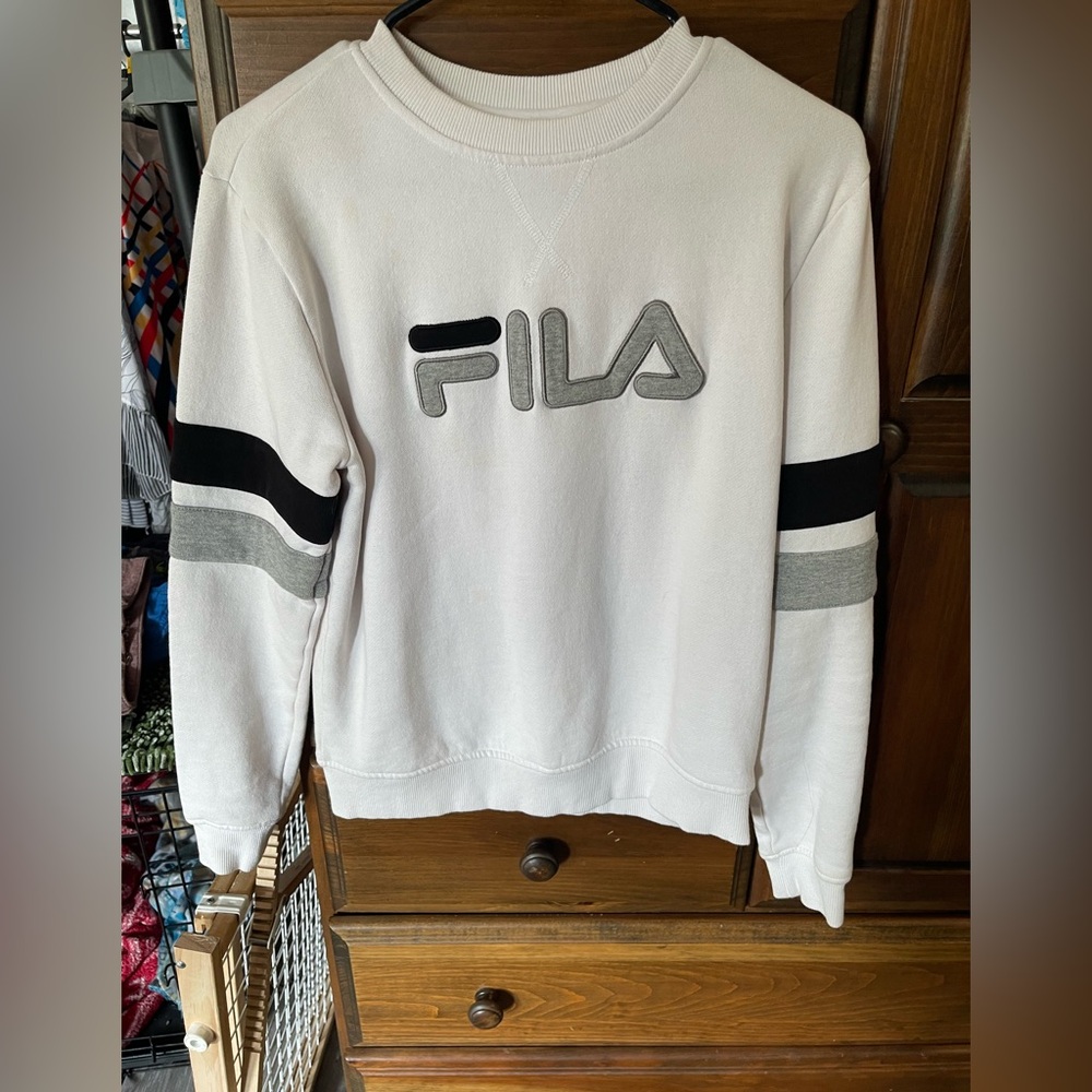 Fila White Top with Black and Grey